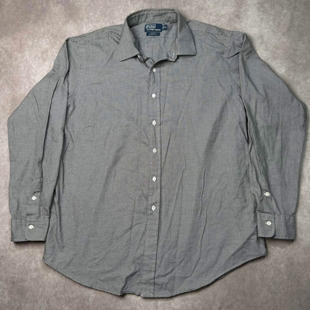 Polo Ralph Lauren Mens XXL Curham Classic Fit Houndstooth Button Down Shirt